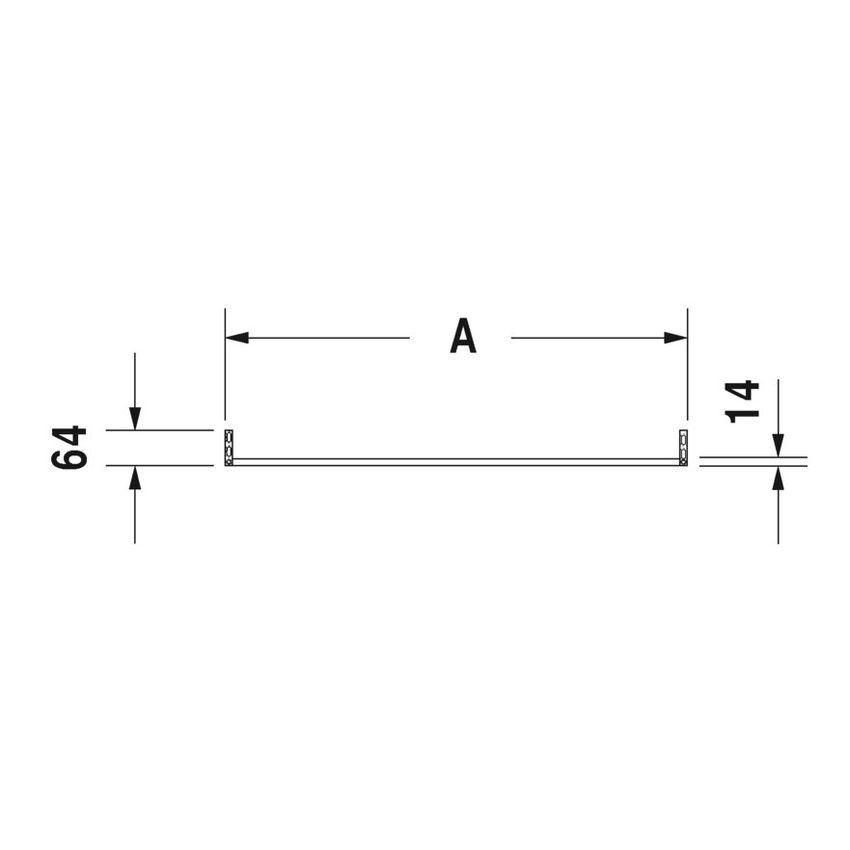 Immagine di Duravit Portasciugamani L.58.9, profilo squadrato, finitura cromo 0031051000