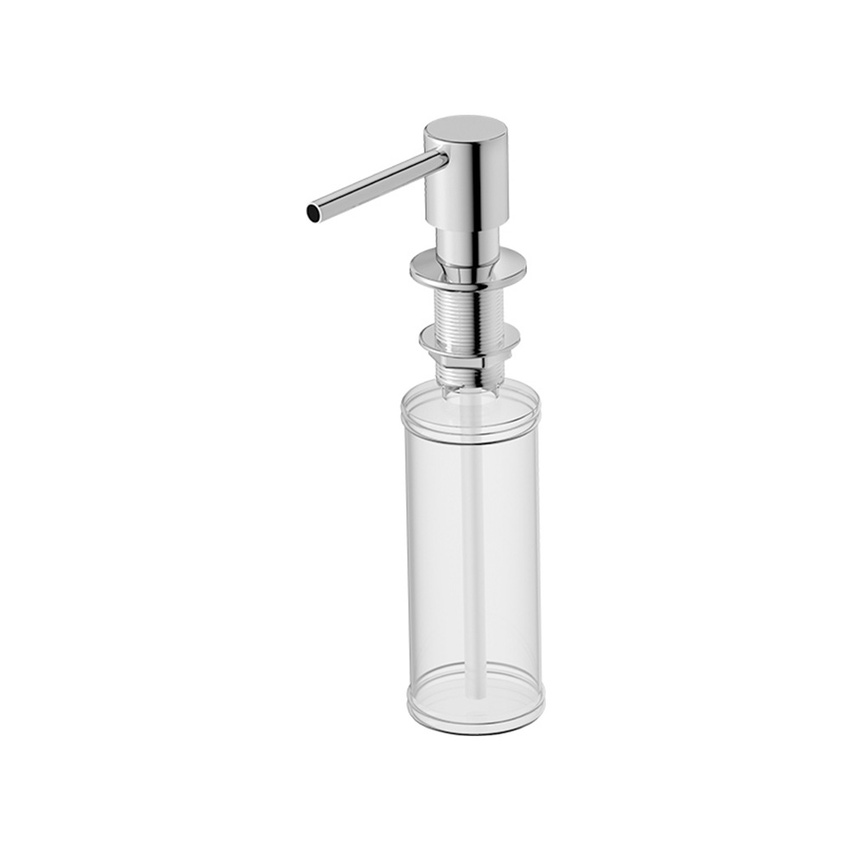 Immagine di Duravit Dispenser portasapone per installazione su lavabi con foro per dispenser, finitura cromo 0099721000