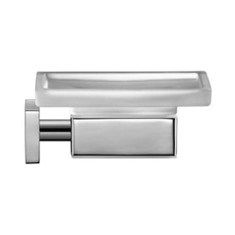 Immagine di Duravit KARREE portasapone in vetro satinato, finitura cromo 0099521000