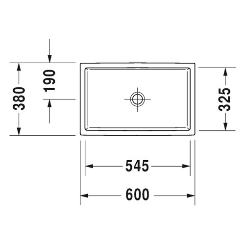 Immagine di Duravit VERO AIR bacinella da appoggio soprapiano 60 cm, senza foro per rubinetteria, con rettifica, senza troppopieno, senza bordo per rubinetteria, WonderGliss, colore bianco 23516000001