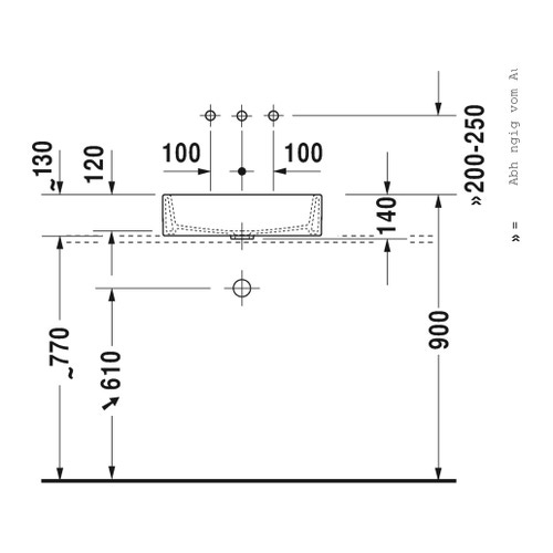 Immagine di Duravit VERO AIR bacinella da appoggio soprapiano 50 cm, senza foro per rubinetteria, con rettifica, senza troppopieno, senza bordo per rubinetteria, colore bianco 2351500000