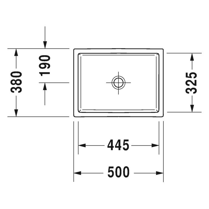 Immagine di Duravit VERO AIR bacinella da appoggio soprapiano 50 cm, senza foro per rubinetteria, con rettifica, senza troppopieno, senza bordo per rubinetteria, WonderGliss, colore bianco 23515000001