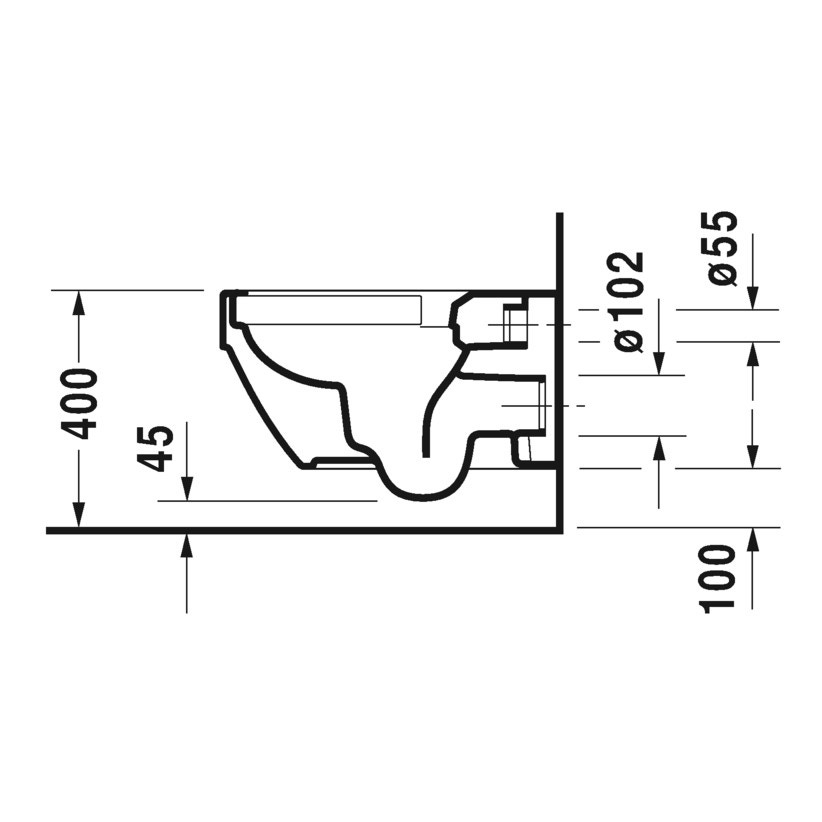 Immagine di Duravit VERO AIR vaso sospeso Rimless® a cacciata, senza brida, senza sedile, UWL classe 1, fabbisogno di acqua di risciacquo 4,5 l, WonderGliss, colore bianco 25250900001
