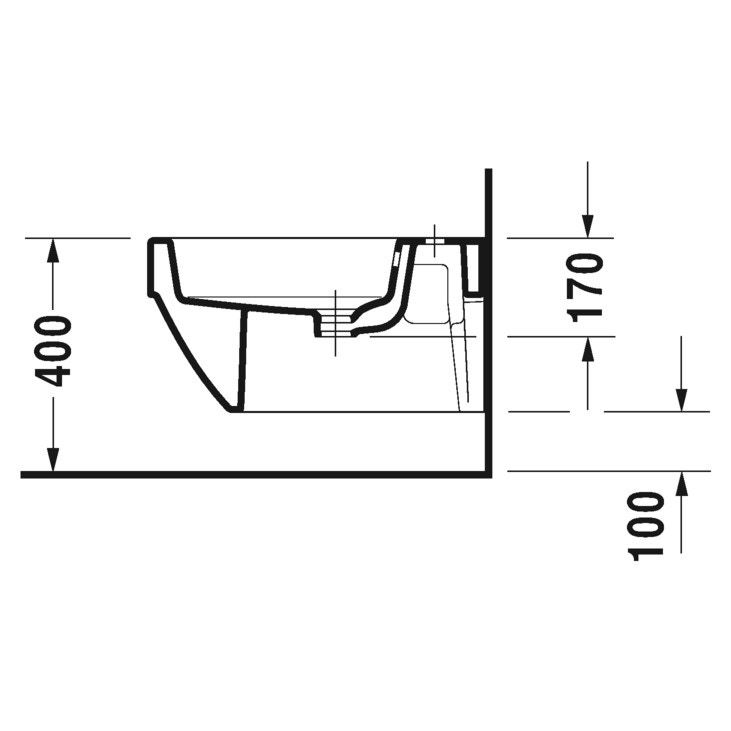 Immagine di Duravit VERO AIR bidet sospeso monoforo, con troppopieno, con bordo per rubinetteria, colore bianco 2274150000