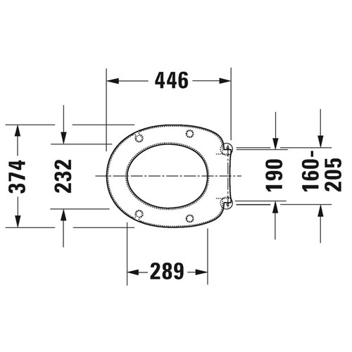 Immagine di Duravit DURAPLUS sedile con coperchio, senza chiusura rallentata, cerniere in acciaio inox, colore bianco 0064200000