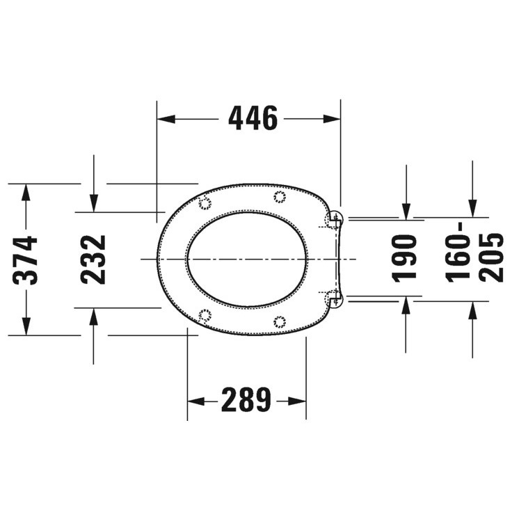 Immagine di Duravit DURAPLUS sedile con coperchio, senza chiusura rallentata, cerniere in acciaio inox, colore bianco 0064200000