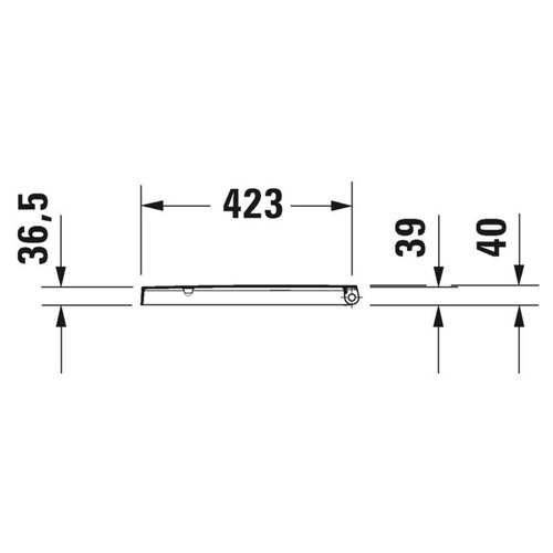 Immagine di Duravit ME BY STARCK COMPACT set vaso sospeso Rimless® senza brida P.48 cm, sedile con coperchio rimovibile, cerniere in acciaio inox con chiusura rallentata, colore bianco 45300900A1