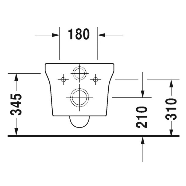 Immagine di Duravit P3 COMFORTS vaso sospeso Rimless® a cacciata, senza brida, senza sedile, capacità di acqua di sciacquo 4,5 l, UWL classe 1, colore bianco 2561090000