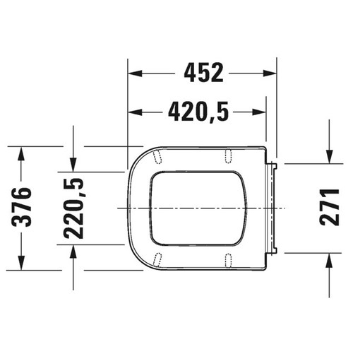Immagine di Duravit P3 COMFORTS sedile con coperchio, cerniere in acciaio inox, con chiusura rallentata, colore bianco 0020390000