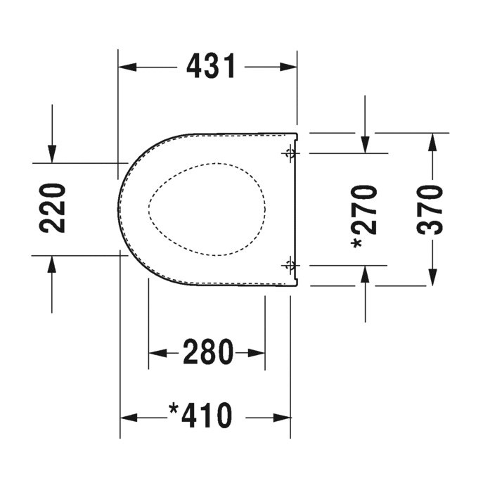Immagine di Duravit STARCK 3 set vaso sospeso e sedile con coperchio, colore bianco 42000900A1