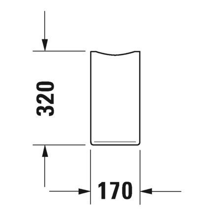 Immagine di Duravit STARCK 3 semicolonna per lavabo, colore bianco 0865150000