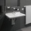 Immagine di Duravit STARCK 3 lavabo Vital 70 cm monoforo, con troppopieno e bordo per rubinetteria, lato inferiore smaltato, WonderGliss, colore bianco 03097000001