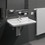 Immagine di Duravit STARCK 3 lavabo Vital 60 cm monoforo, con troppopieno e bordo per rubinetteria, lato inferiore smaltato, WonderGliss, colore bianco 03096000001