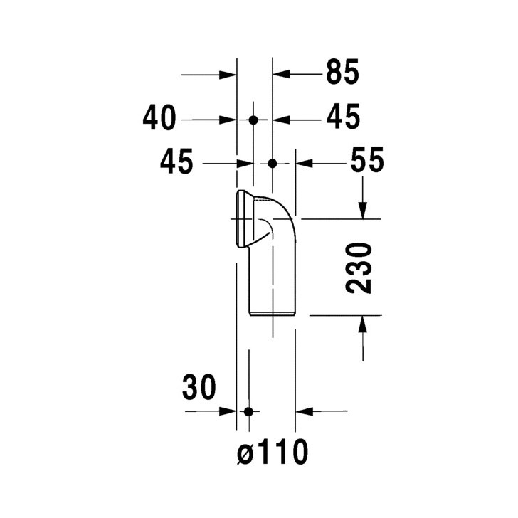 Immagine di Duravit Set di allacciamento Vario, lunghezza regolabile 0014220000