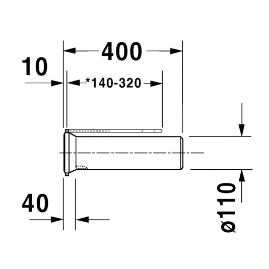 Immagine di Duravit Set di allacciamento Vario, lunghezza regolabile 0014220000