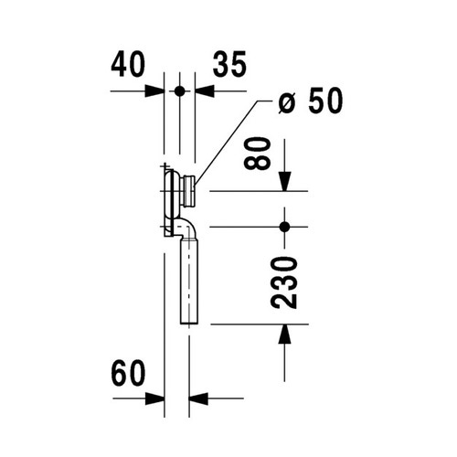Immagine di Duravit Sifone ad aspirazione 1-4 L, scarico verticale 0051110000