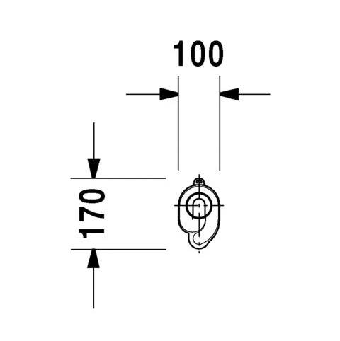 Immagine di Duravit Sifone ad aspirazione 1-4 L, scarico orizzontale nascosto 0051120000