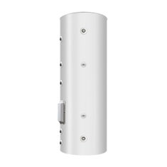 Immagine di Aermec Serbatoio di accumulo ACS in acciaio smaltato con serpentina principale e secondaria e resistenza elettrica da 3 kW, capacità 300 litri DHWT300S