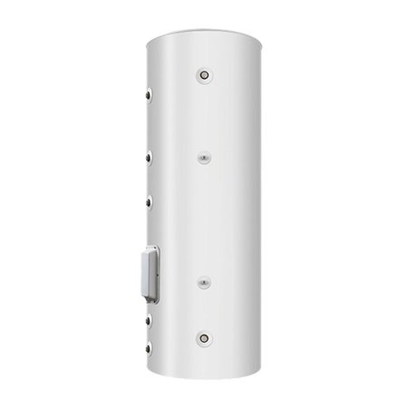 Immagine di Aermec Serbatoio di accumulo ACS in acciaio smaltato con serpentina principale e secondaria e resistenza elettrica da 3 kW, capacità 300 litri DHWT300S