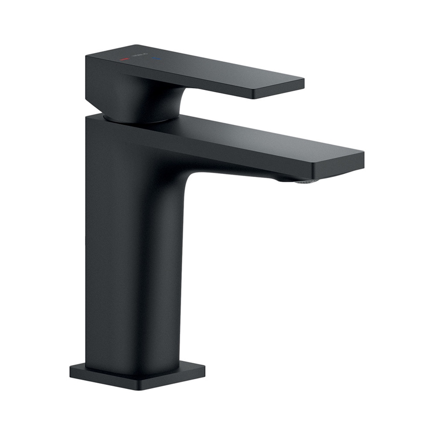 Immagine di Nobili SEVEN miscelatore lavabo monocomando, H.15.5 cm, a risparmio energetico, finitura velvet black SEE124118/2BM