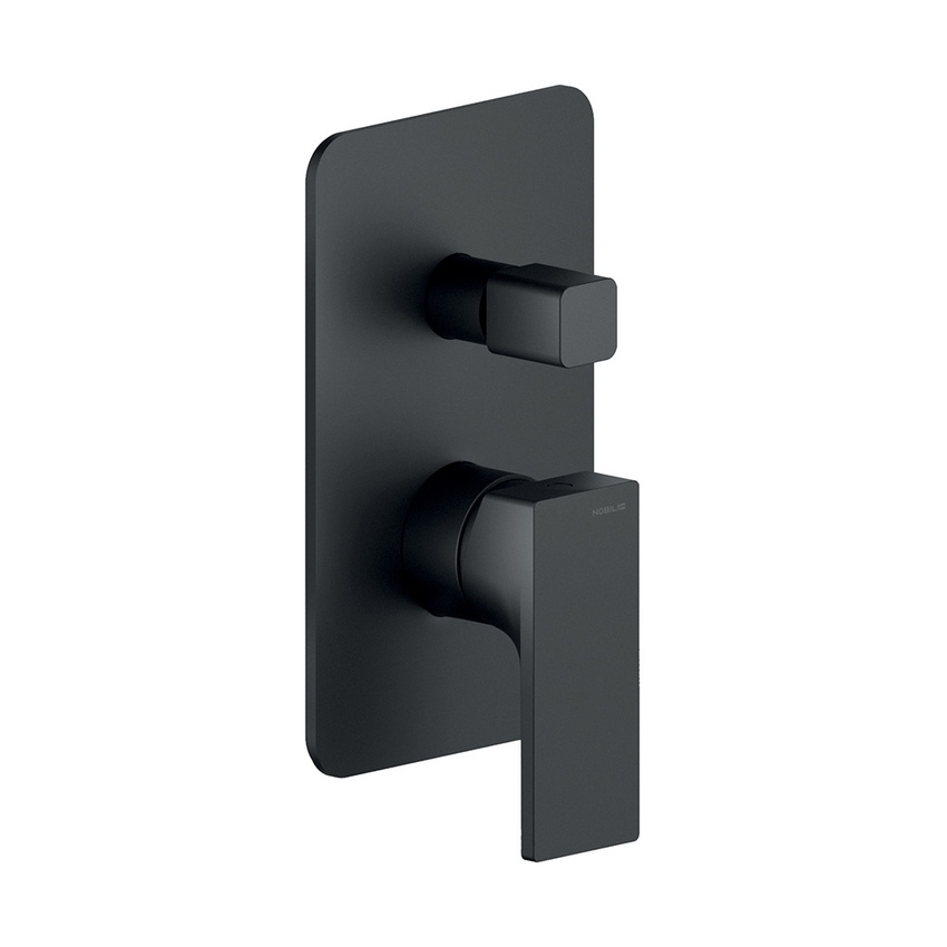 Immagine di Nobili SEVEN miscelatore doccia monocomando a incasso, 2 vie, corpo incasso escluso, finitura velvet black SE124100BM