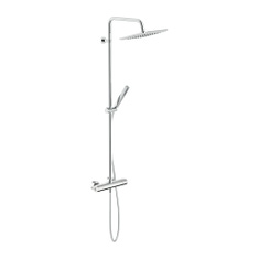 Immagine di Nobili SEVEN colonna doccia H.115 cm, con termostatico esterno, doccetta e supporto doccetta, finitura cromo SE124030/30CR