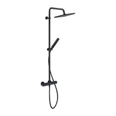 Immagine di Nobili SEVEN colonna doccia H.115 cm, con termostatico esterno, doccetta e supporto doccetta, colore mora finitura opaco SE124030/30BM