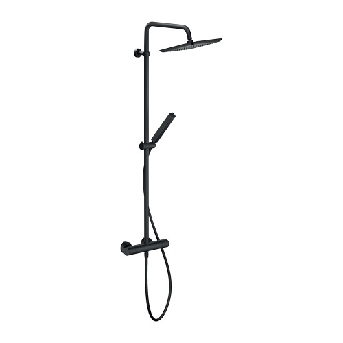 Immagine di Nobili SEVEN colonna doccia H.115 cm, con termostatico esterno, doccetta e supporto doccetta, colore mora finitura opaco SE124030/30BM