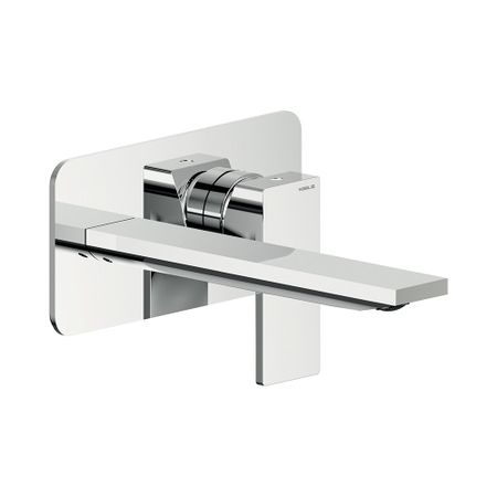 Immagine di Nobili SEVEN miscelatore lavabo monocomando a parete, senza corpo incasso e senza scarico, bocca P.22.3 cm, finitura cromo SE124198/1CR
