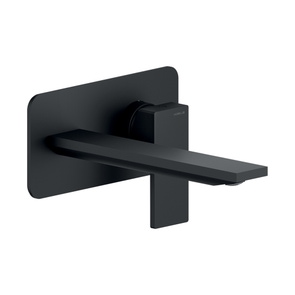 Immagine di Nobili SEVEN miscelatore lavabo monocomando a parete, senza corpo incasso e senza scarico, bocca P.22.3 cm, colore mora finitura opaco SE124198/1BM