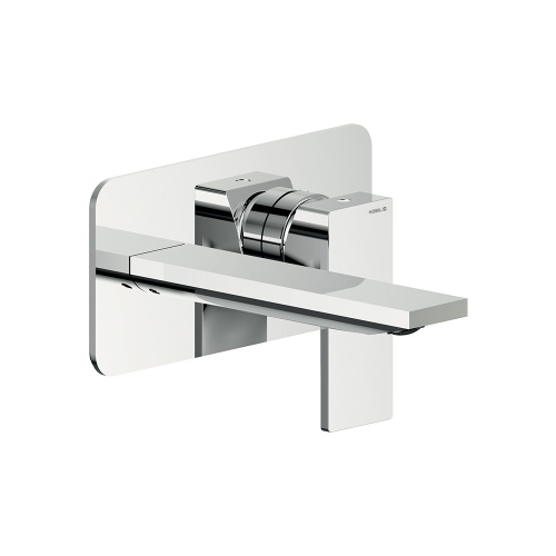 Immagine di Nobili SEVEN set rubinetteria con miscelatore lavabo a parete senza scarico e corpo incasso, miscelatore bidet con scarico, miscelatore monocomando doccia ad incasso senza corpo incasso, finitura cromo SE124198CR+SE124119/1CR+SE124100/ECR