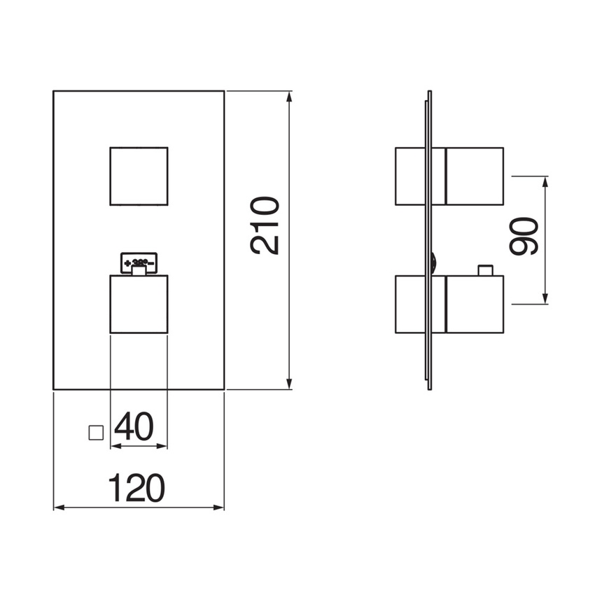Immagine di Nobili Termostatico ad incasso per doccia, 1 via, senza corpo incasso, finitura cromo WE00101/QCR