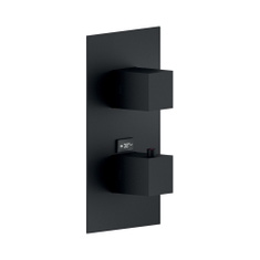 Immagine di Nobili Termostatico ad incasso per doccia, 2 vie, senza corpo incasso, colore mora finitura opaco WE00102/QBM