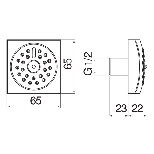 Immagine di Nobili SEVEN bodyjet esterno, 1 via, finitura cromo WE00139/82CR