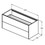 Immagine di Ideal Standard CONCA mobile sottolavabo sospeso L.120 H.55 P.50.5 cm, con 2 cassetti, interno colore antracite, esterno colore bianco finitura opaco T3945Y1