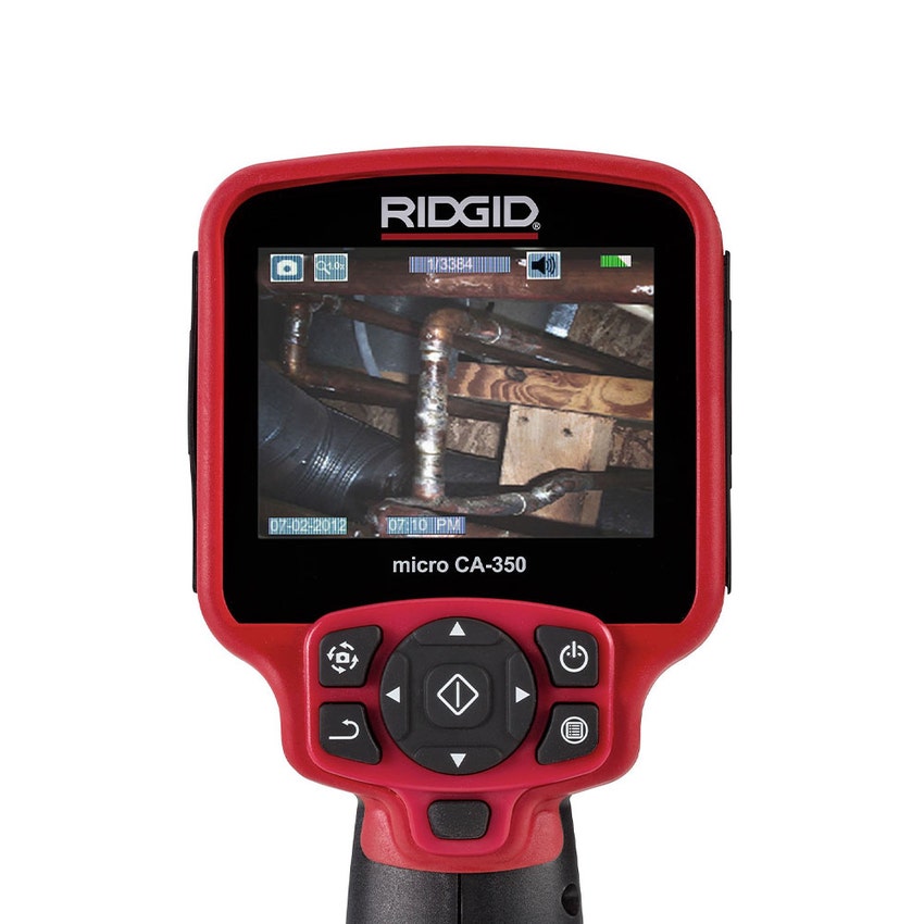 Immagine di Ridgid micro CA-350 Telecamera per ispezione con display TFT a colori da 3.5", con batteria 12 V Li-Ion e caricabatteria 55903