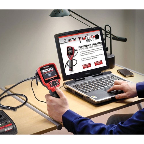Immagine di Ridgid micro CA-350 Telecamera per ispezione con display TFT a colori da 3.5", con batteria 12 V Li-Ion e caricabatteria 55903
