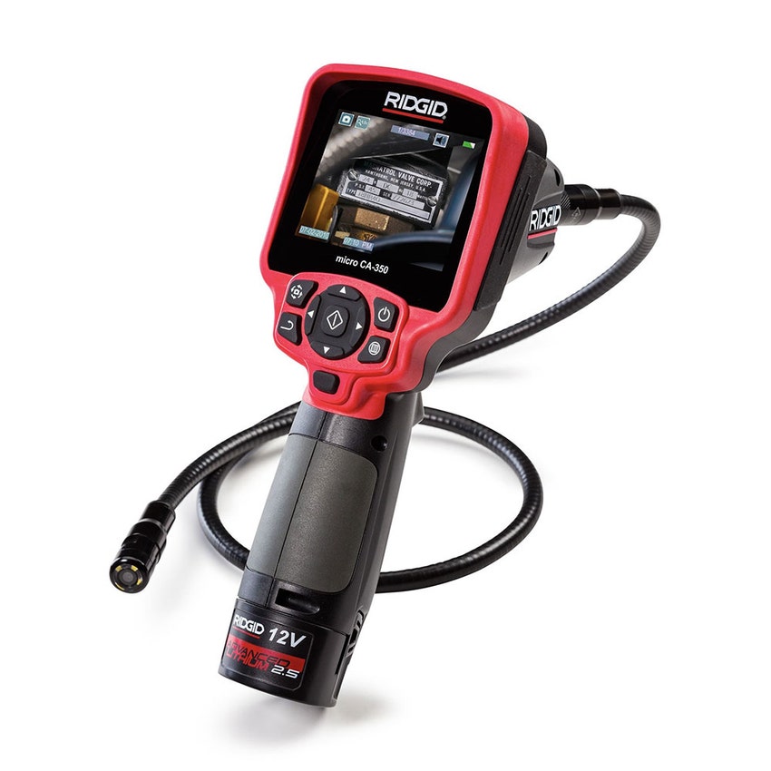 Ridgid 55903 micro CA-350 Telecamera per ispezione con display TFT a colori  da 3.5, con batteria 12 V Li-Ion e caricabatteria