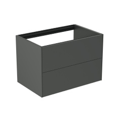 Immagine di Ideal Standard CONCA mobile sottolavabo sospeso L.80 H.55 P.50.5 cm, per lavabo Extra T436201, con 2 cassetti esterni, interno colore antracite, esterno colore antracite finitura opaco T4573Y2