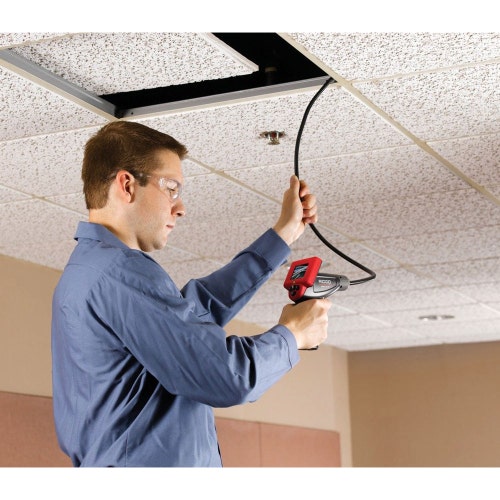 Immagine di Ridgid Kit composto da micro CA-25 telecamera compatta per ispezione con cavo da 1.2 m non prolungabile e rilevatore di gas combustibile, con sonda flessibile da 40 cm 40043+36163