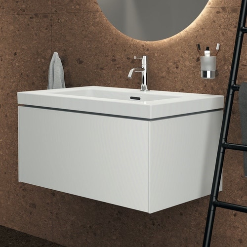Immagine di Ideal Standard EXTRA lavabo top L.81 cm, monoforo, con troppopieno, colore bianco T436201