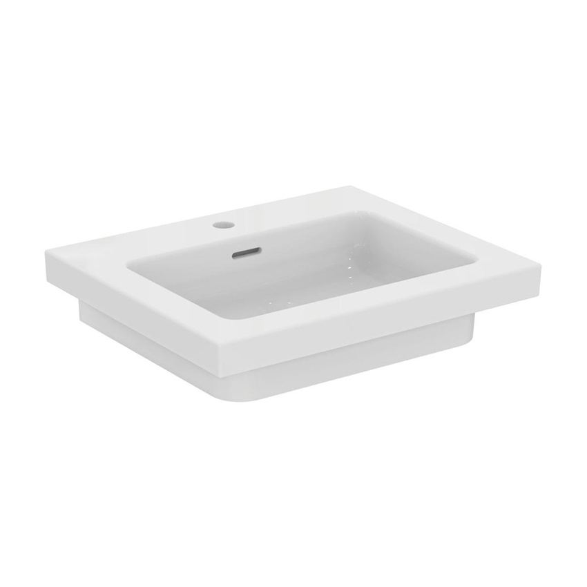 Immagine di Ideal Standard EXTRA lavabo top L.61 cm, monoforo, con troppopieno, colore bianco T435801