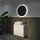 Ideal Standard CONCA composizione bagno: lavabo d’appoggio L.45 P.38 cm, colore bianco, miscelatore monocomando a parete, finitura cromo, mobile sottolavabo L.60 cm, colore bianco finitura opaco, specchio rotondo Ø80 CONCA06