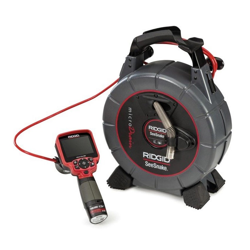 Immagine di Ridgid Ruota microDrain D65S con telecamera di ispezione micro CA-350 (PAL), cavo 20 m per tubazioni da 1 1/4" a 3" (32-75 mm) 40793