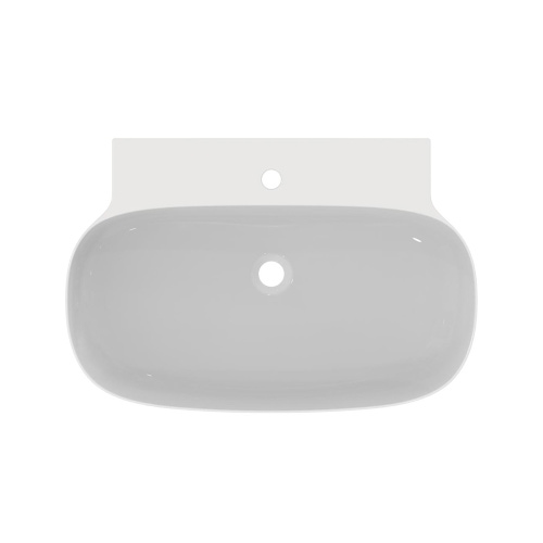 Immagine di Ideal Standard LINDA-X lavabo da appoggio o sospeso L.75 cm, ultrasottile, senza foro del troppopieno, colore bianco finitura lucido T439601