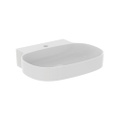 Immagine di Ideal Standard LINDA-X lavabo smaltato da appoggio o sospeso L.60 cm, ultrasottile, monoforo, senza troppopieno, colore bianco seta finitura opaco T4393V1