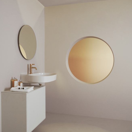 Immagine di Ideal Standard LINDA-X lavabo smaltato da appoggio o sospeso L.60 cm, ultrasottile, monoforo, senza troppopieno, colore bianco seta finitura opaco T4393V1