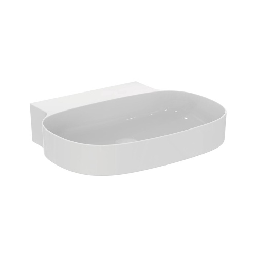 Immagine di Ideal Standard soluzione bagno doppio lavabo 60 cm su mensola 180 cm, colore bianco finitura lucido, doccia rettangolare 120x90 cm, colore grigio cemento finitura pietra opaco, rubinetteria finitura silver storm SING10