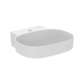 Immagine di Ideal Standard LINDA-X lavabo da appoggio o sospeso L.50 cm, ultrasottile, monoforo, senza troppopieno, colore bianco finitura lucido T439001