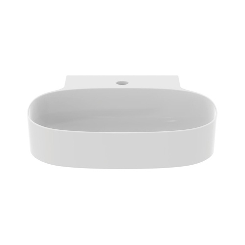 Immagine di Ideal Standard LINDA-X lavabo da appoggio L.50 cm, ultrasottile, monoforo, senza troppopieno, colore bianco seta finitura opaco T4985V1